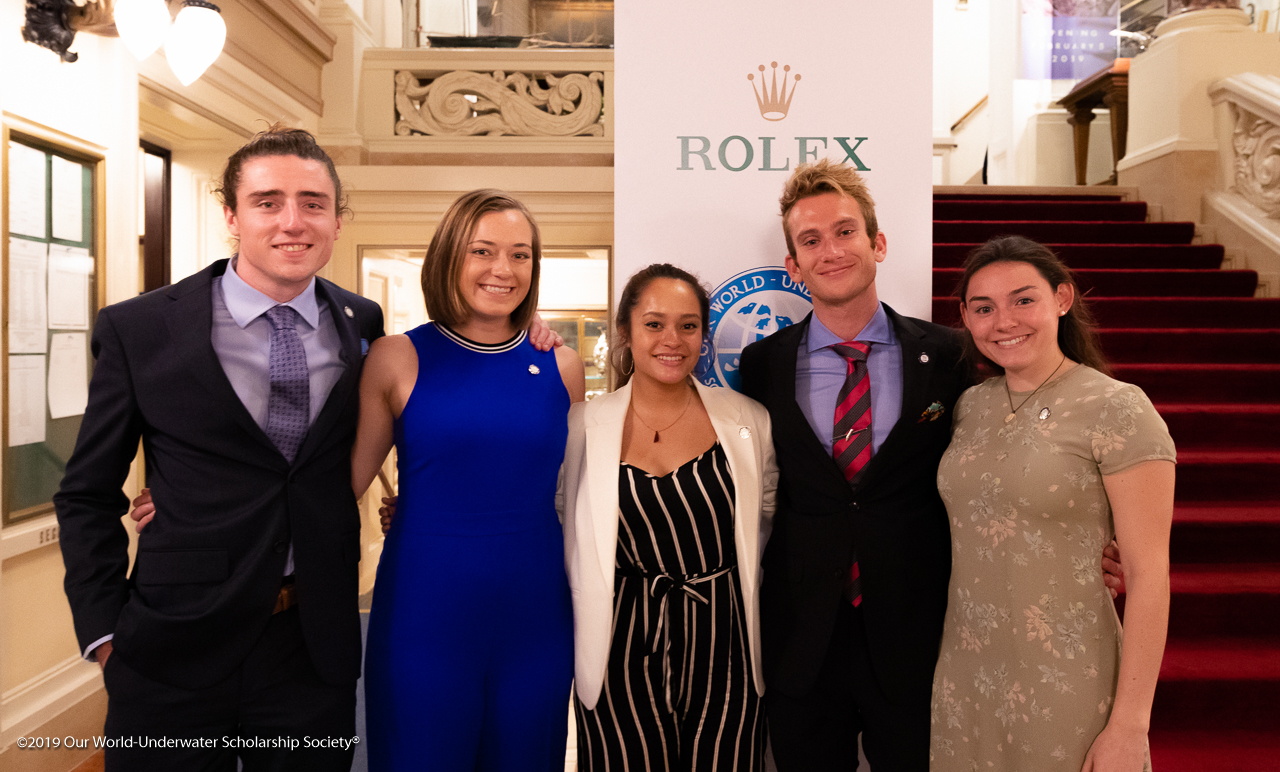 Our World Underwater Scholarship Society 2019 Interns at the New York Yacht Club
